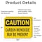 Signmission Carbon Monoxide May Be Present OSHA Caution Sign, Vinyl Decal, 10in W x 7in L, 2PK OS-2PACK-CS-D-710-L-19122 - alternate 4